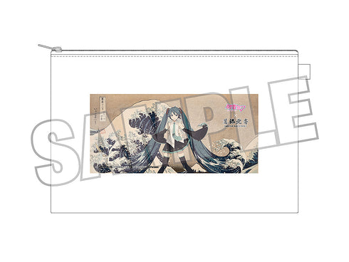 『葛飾北斎×初音ミク』iXima ポーチ 神奈川沖波裏【202607再販】