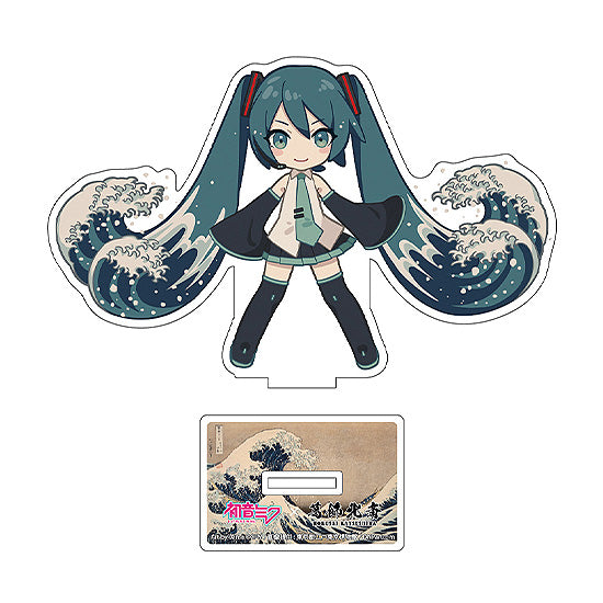 『初音ミク×葛飾北斎』iXima ダイカットアクリルスタンド 神奈川沖波裏 ミニキャラ