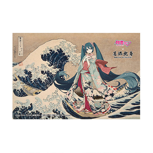 『初音ミク×葛飾北斎』iXima ポストカード 神奈川沖波裏 着物