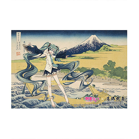 《初音未来×葛饰北斋》iXima 明信片 东海道江尻田子之浦略图