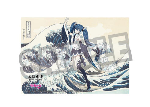 『葛飾北斎×初音ミク』Rella 布ポスター 初音ミク 神奈川沖浪裏