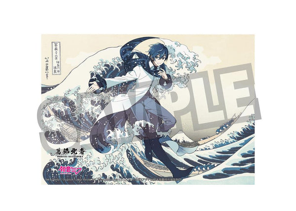 『葛飾北斎×初音ミク』Rella 布ポスター KAITO 神奈川沖浪裏
