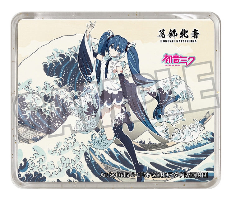 葛飾北斎×初音ミク』Rella 立体マグネット 初音ミク 神奈川沖浪裏