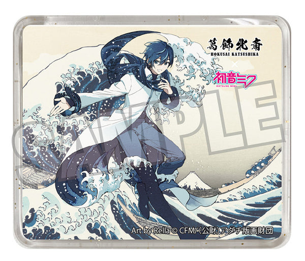 『葛飾北斎×初音ミク』Rella 立体マグネット KAITO 神奈川沖浪裏