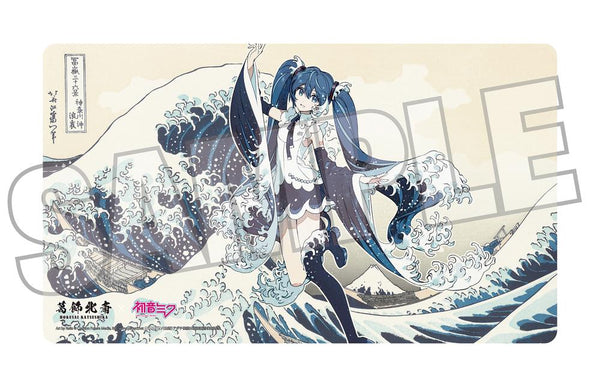 『葛飾北斎×初音ミク』Rella デスクマット 初音ミク 神奈川沖浪裏