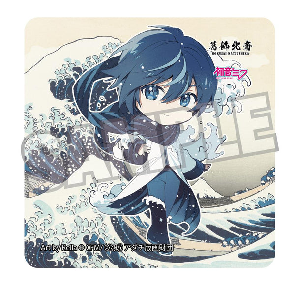 『葛飾北斎×初音ミク』Rella ステッカー KAITO ミニキャラ 神奈川沖浪裏