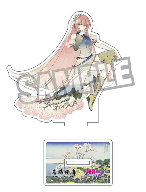 『葛飾北斎×初音ミク』Rella ダイカットアクリルスタンド 巡音ルカ 東海道品川御殿山ノ不二