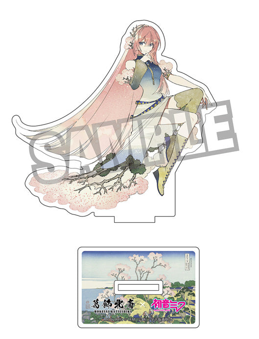 『葛飾北斎×初音ミク』Rella ダイカットアクリルスタンド 巡音ルカ 東海道品川御殿山ノ不二