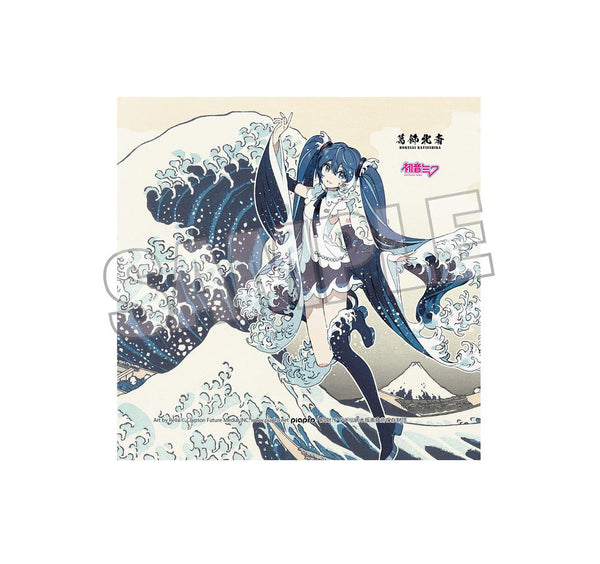 『葛飾北斎×初音ミク』Rella ハンドタオル 初音ミク 神奈川沖浪裏