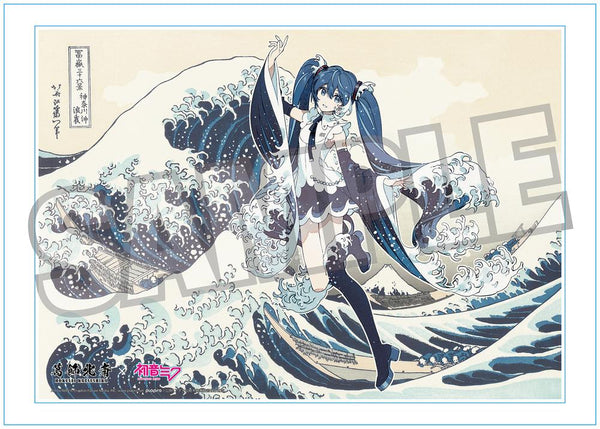 『葛飾北斎×初音ミク』Rella シリアルナンバー入りA3アクリルパネル 初音ミク 神奈川沖波裏