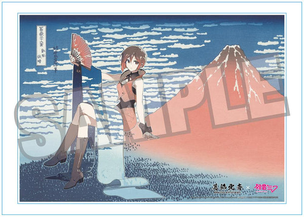 『葛飾北斎×初音ミク』Rella シリアルナンバー入りA3アクリルパネル MEIKO 凱風快晴