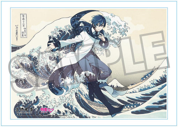 『葛飾北斎×初音ミク』Rella シリアルナンバー入りA3アクリルパネル KAITO 神奈川沖波裏