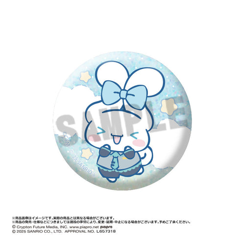 『初音ミク×シナモロール』トレーディンググリッター缶バッジ【BOX】