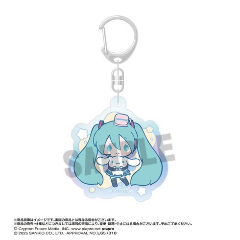 『初音ミク×シナモロール』オーロラアクリルキーホルダー D