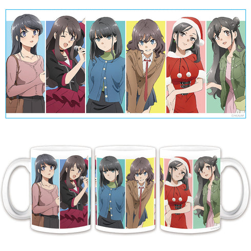 『青春ブタ野郎はサンタクロースの夢を見ない』 マグカップ 麻衣&卯月&郁実&紗良&美織&ミニスカサンタ