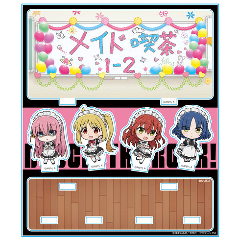 『ぼっち・ざ・ろっく!』アクリルジオラマ ひとり&虹夏&リョウ&郁代 メイド服ver.