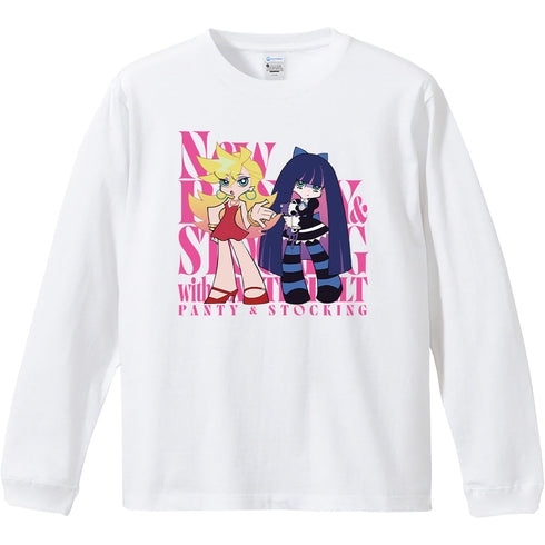 『New PANTY & STOCKING with GARTERBELT』リブ付ロングスリーブTシャツ パンティ&ストッキング