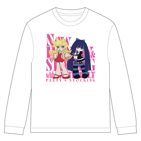 『New PANTY & STOCKING with GARTERBELT』リブ付ロングスリーブTシャツ パンティ&ストッキング