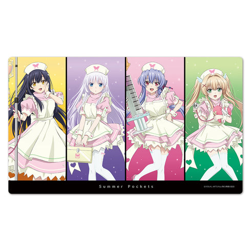 《Summer Pockets》角色橡胶垫 白羽&苍&鸥&绫 护士女仆版 【全新绘制】
