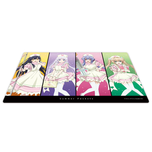 《Summer Pockets》角色橡胶垫 白羽&苍&鸥&绫 护士女仆版 【全新绘制】