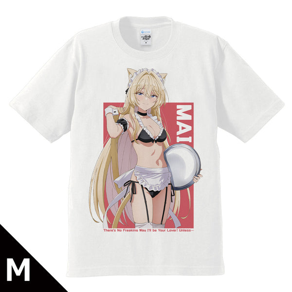 『わたしが恋人になれるわけないじゃん、ムリムリ!(※ムリじゃなかった!?)』Tシャツ 王塚 真唯 猫耳水着メイドver. Mサイズ【描き下ろし】