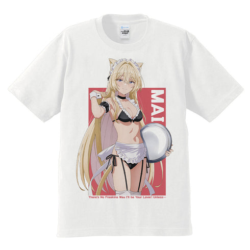 『わたしが恋人になれるわけないじゃん、ムリムリ!(※ムリじゃなかった!?)』Tシャツ 王塚 真唯 猫耳水着メイドver. Mサイズ【描き下ろし】