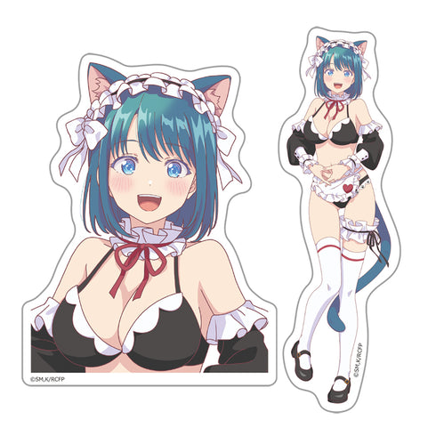 『幼馴染とはラブコメにならない』ダイカットステッカーセット 水萌 汐 猫耳水着メイドver.【描き下ろし】