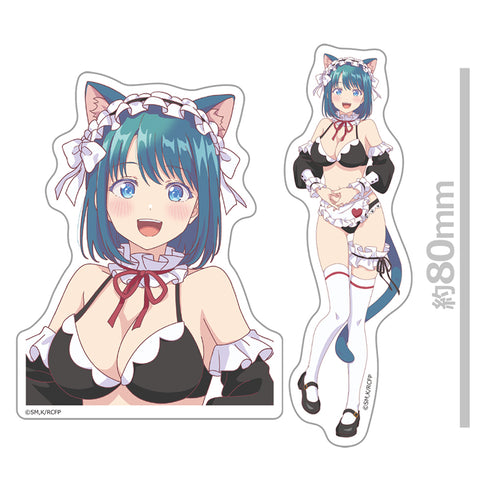 『幼馴染とはラブコメにならない』ダイカットステッカーセット 水萌 汐 猫耳水着メイドver.【描き下ろし】