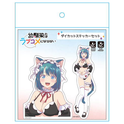 『幼馴染とはラブコメにならない』ダイカットステッカーセット 水萌 汐 猫耳水着メイドver.【描き下ろし】