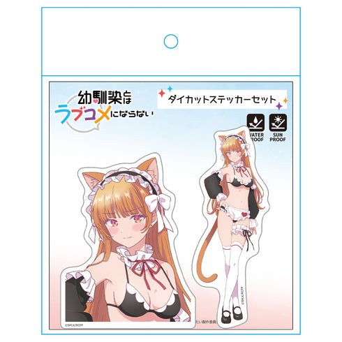 《與青梅竹馬不會發展成戀愛喜劇》特殊造型貼紙組 火威 燈 貓耳泳裝女僕版【全新繪製】