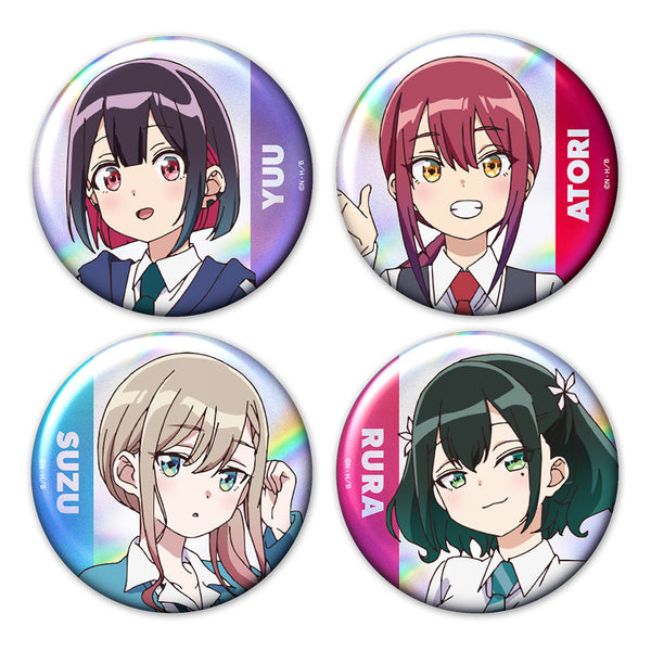 『ばっどがーる』ホログラム缶バッジ4個セット 優&亜鳥&涼&るら