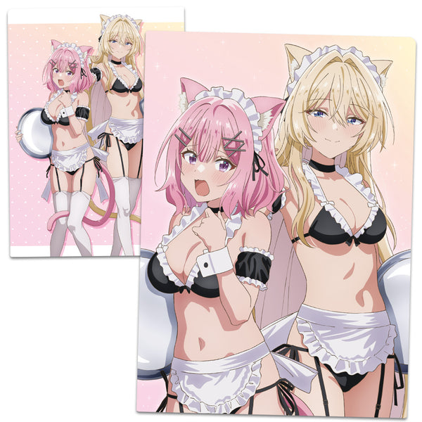 『わたしが恋人になれるわけないじゃん、ムリムリ!(※ムリじゃなかった!?)』クリアファイル れな子&真唯 猫耳水着メイドver.【描き下ろし】