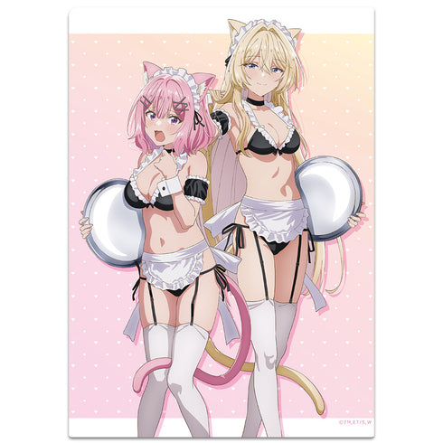 『わたしが恋人になれるわけないじゃん、ムリムリ!(※ムリじゃなかった!?)』クリアファイル れな子&真唯 猫耳水着メイドver.【描き下ろし】