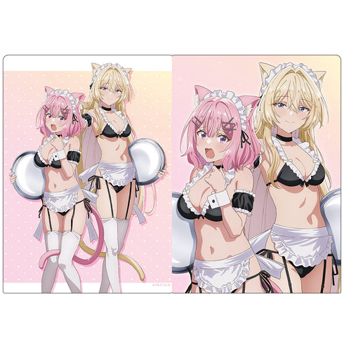 『わたしが恋人になれるわけないじゃん、ムリムリ!(※ムリじゃなかった!?)』クリアファイル れな子&真唯 猫耳水着メイドver.【描き下ろし】