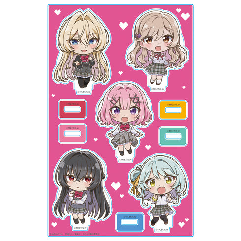 "There's no way I could be a girlfriend—no way, no way! (Wait, maybe it wasn't impossible!?)" Acrylic Character Stands: Renako, Mai, Ayaka, Satsuki, and Kaho (Chibi Style)