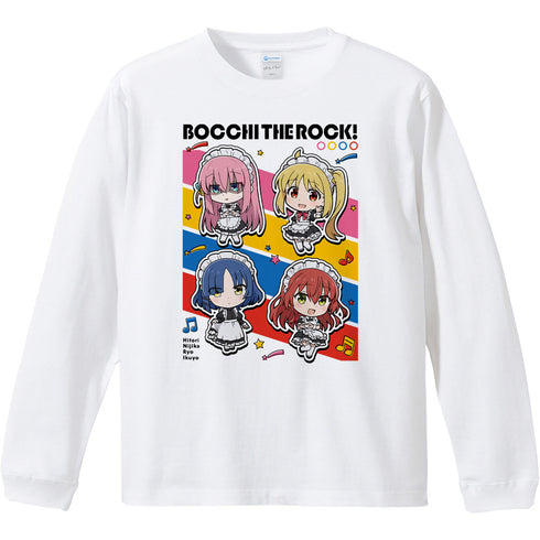 『ぼっち・ざ・ろっく!』リブ付ロングスリーブTシャツ ひとり&虹夏&リョウ&郁代 メイド服ver.
