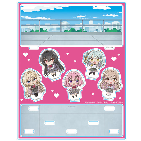 『わたしが恋人になれるわけないじゃん、ムリムリ!(※ムリじゃなかった!?)』アクリルジオラマ れな子&真唯&紫陽花&紗月&香穂