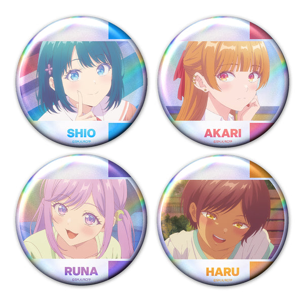 『幼馴染とはラブコメにならない』ホログラム缶バッジ4個セット 汐&灯&るな&春