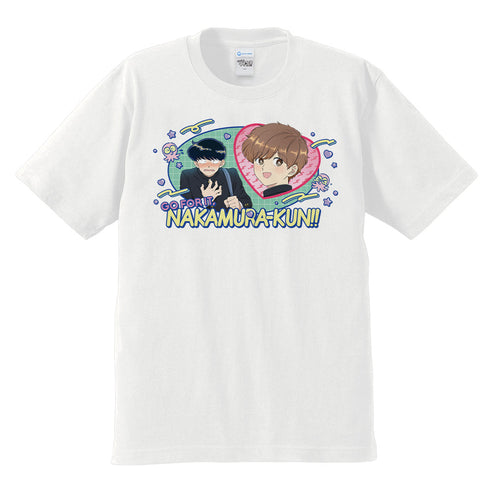 『ーションガンバレ!中村くん!!』Tシャツ 中村男久斗&広瀬愛貴 WHITEver.