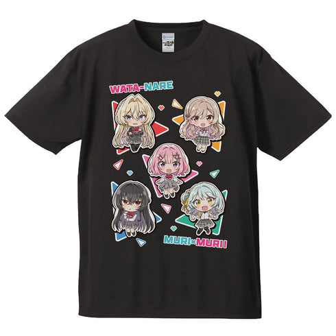 『わたしが恋人になれるわけないじゃん、ムリムリ!(※ムリじゃなかった!?)』Tシャツ れな子&真唯&紫陽花&紗月&香穂 デフォルメver.