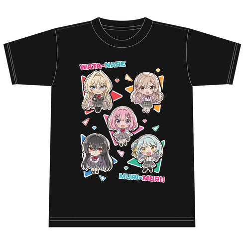 『わたしが恋人になれるわけないじゃん、ムリムリ!(※ムリじゃなかった!?)』Tシャツ れな子&真唯&紫陽花&紗月&香穂 デフォルメver.