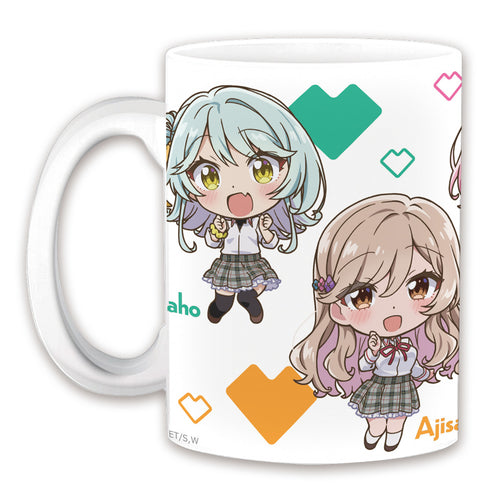 『わたしが恋人になれるわけないじゃん、ムリムリ!(※ムリじゃなかった!?)』マグカップ れな子&真唯&紫陽花&紗月&香穂 デフォルメver.