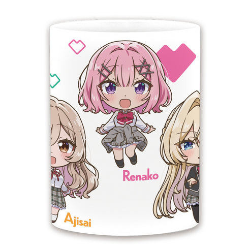 『わたしが恋人になれるわけないじゃん、ムリムリ!(※ムリじゃなかった!?)』マグカップ れな子&真唯&紫陽花&紗月&香穂 デフォルメver.