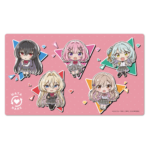 『わたしが恋人になれるわけないじゃん、ムリムリ!(※ムリじゃなかった!?)』キャラクターラバーマット れな子&真唯&紫陽花&紗月&香穂 デフォルメver.
