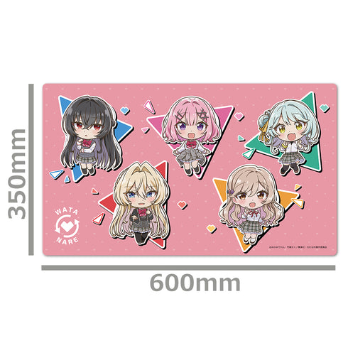『わたしが恋人になれるわけないじゃん、ムリムリ!(※ムリじゃなかった!?)』キャラクターラバーマット れな子&真唯&紫陽花&紗月&香穂 デフォルメver.