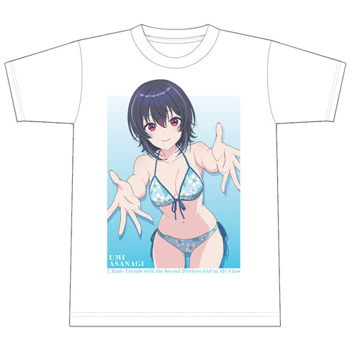 『クラスで2番目に可愛い女の子と友だちになった』Tシャツ 朝凪海 水着ver.