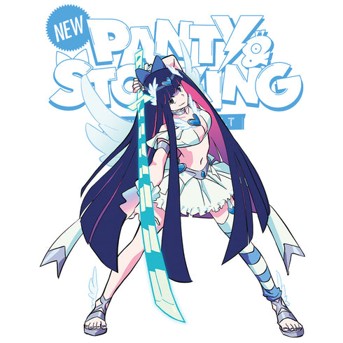 『New PANTY & STOCKING with GARTERBELT』リブ付ロングスリーブTシャツ ストッキング リアル等身ver.