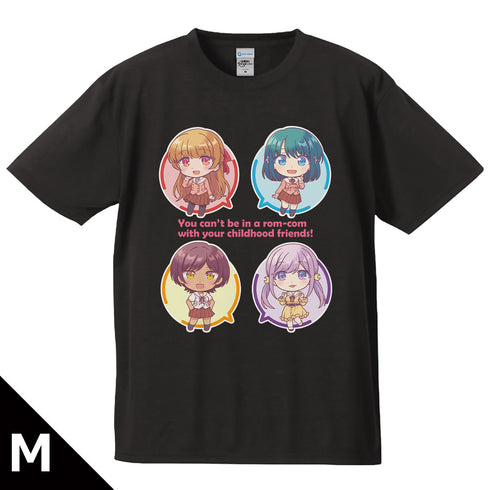 『幼馴染とはラブコメにならない』Tシャツ 汐&灯&るな&春 デフォルメver.