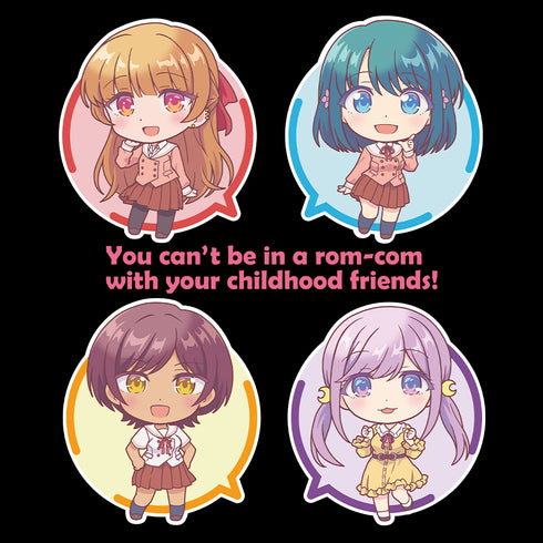『幼馴染とはラブコメにならない』Tシャツ 汐&灯&るな&春 デフォルメver.