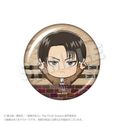 『進撃の巨人』ぽいんつ缶バッジ リヴァイ